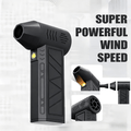 High-Velocity Handheld Portable Fan, Brushless Motor Handheld Fan - USB Rechargeable, High-Velocity, Portable with Lighting Function, Blowing Snow, Camping Essentials, Car Interior Cleaning