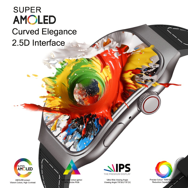 Valentine's Day Gift - [New Technology]2.01" Curved Screen Smartwatch - Wireless 5.3 HD Calling, Built-in Mini Games, Voice Assistant, 100+ Sports Modes, Full Touch Fitness Tracker, Classic Design with Magnetic Charging And Deployable Buckle