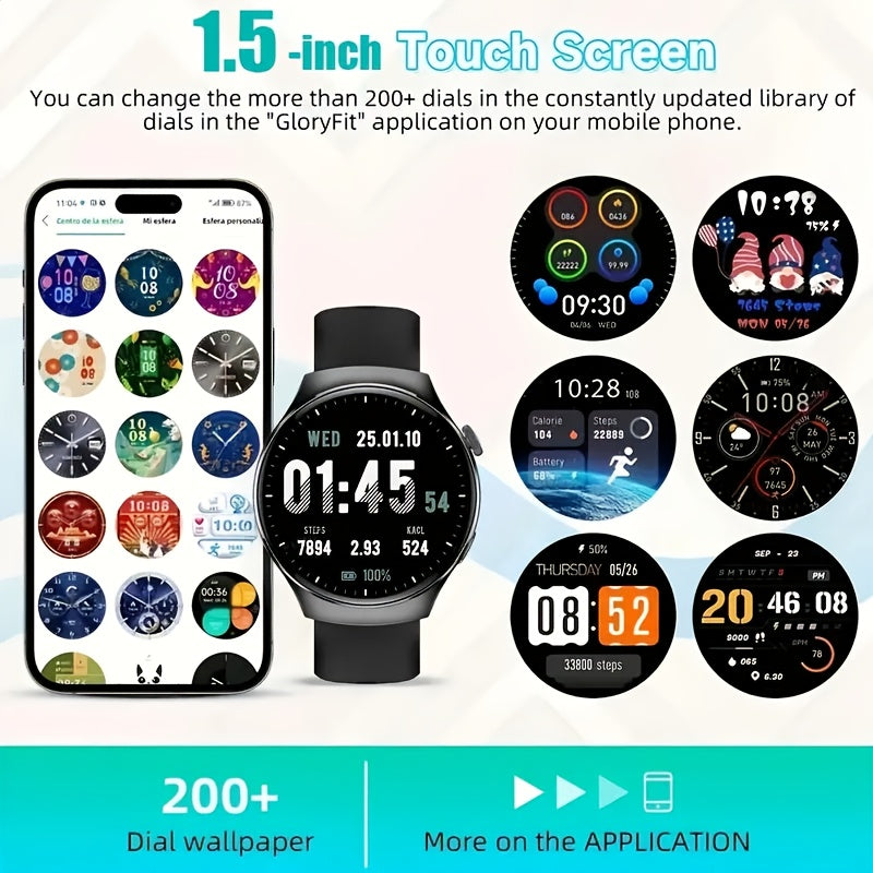 Valentine'S Day Gift - New - Unisex Smartwatch, Makes And Answers Calls, Provides Message Reminders, Tracks Steps, Calories, Exercise Time, Music, And Photo Controls. Perfect Gift For Men And Women, Ultra-smartwatch, High-quality Smartwatch For Men