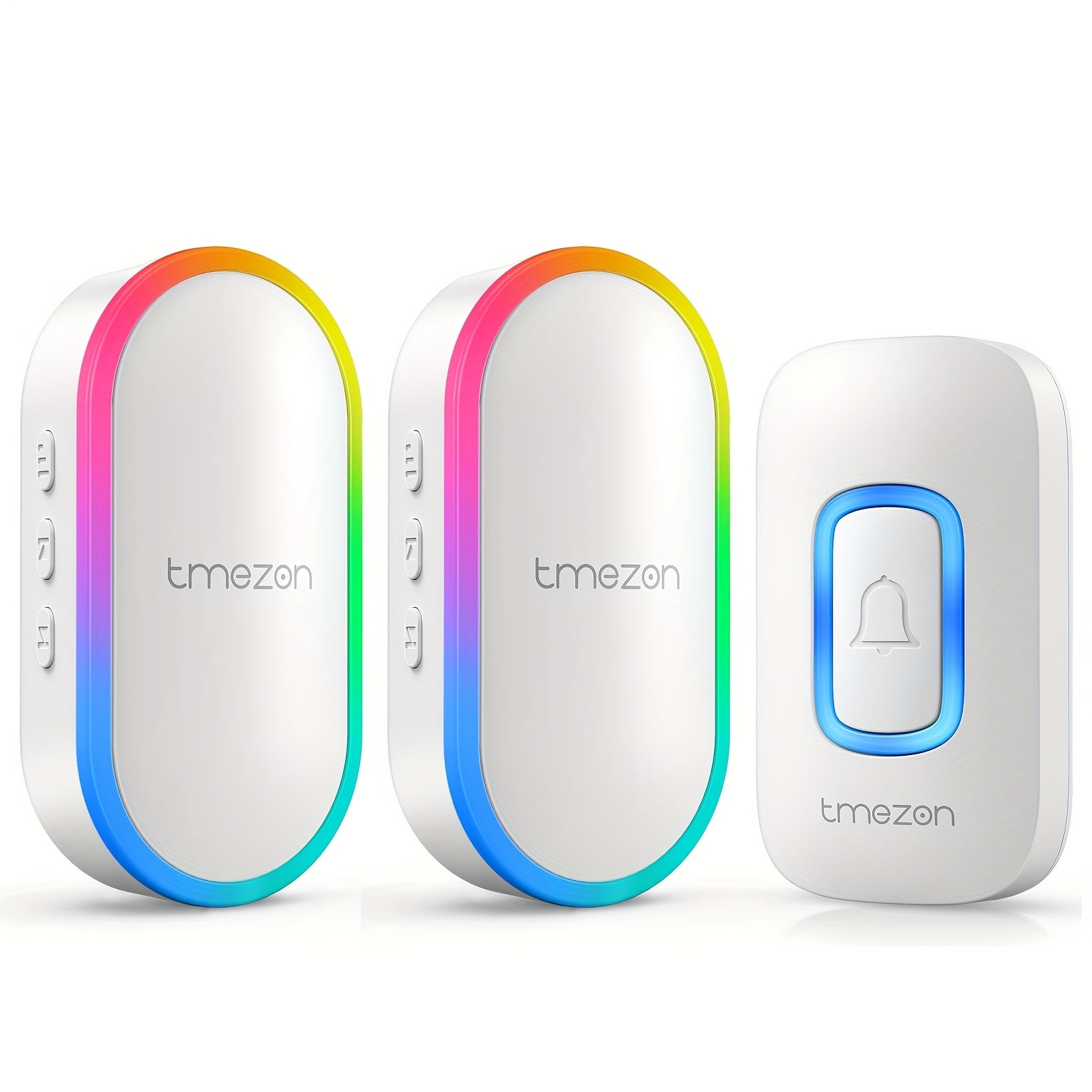 TMEZON Office Call Bell, USB Musical Doorbell Kit, Door Bell Chime, Musical Doorbell, 60 Melodies, 5 Volume Levels, Colourful LED For Home Security Outdoor, Local Warehouse, Mother'S Day Gifts
