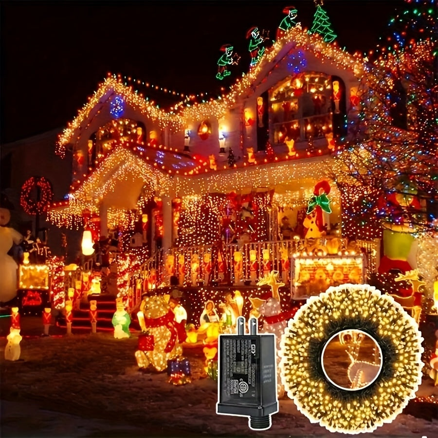 1000 LED 328Ft String Lights - Warm White Twinkle Fairy Lights with 8 Modes, Gypsophila Light String Perfect for Garden, Patio, And Party Lighting Decorations