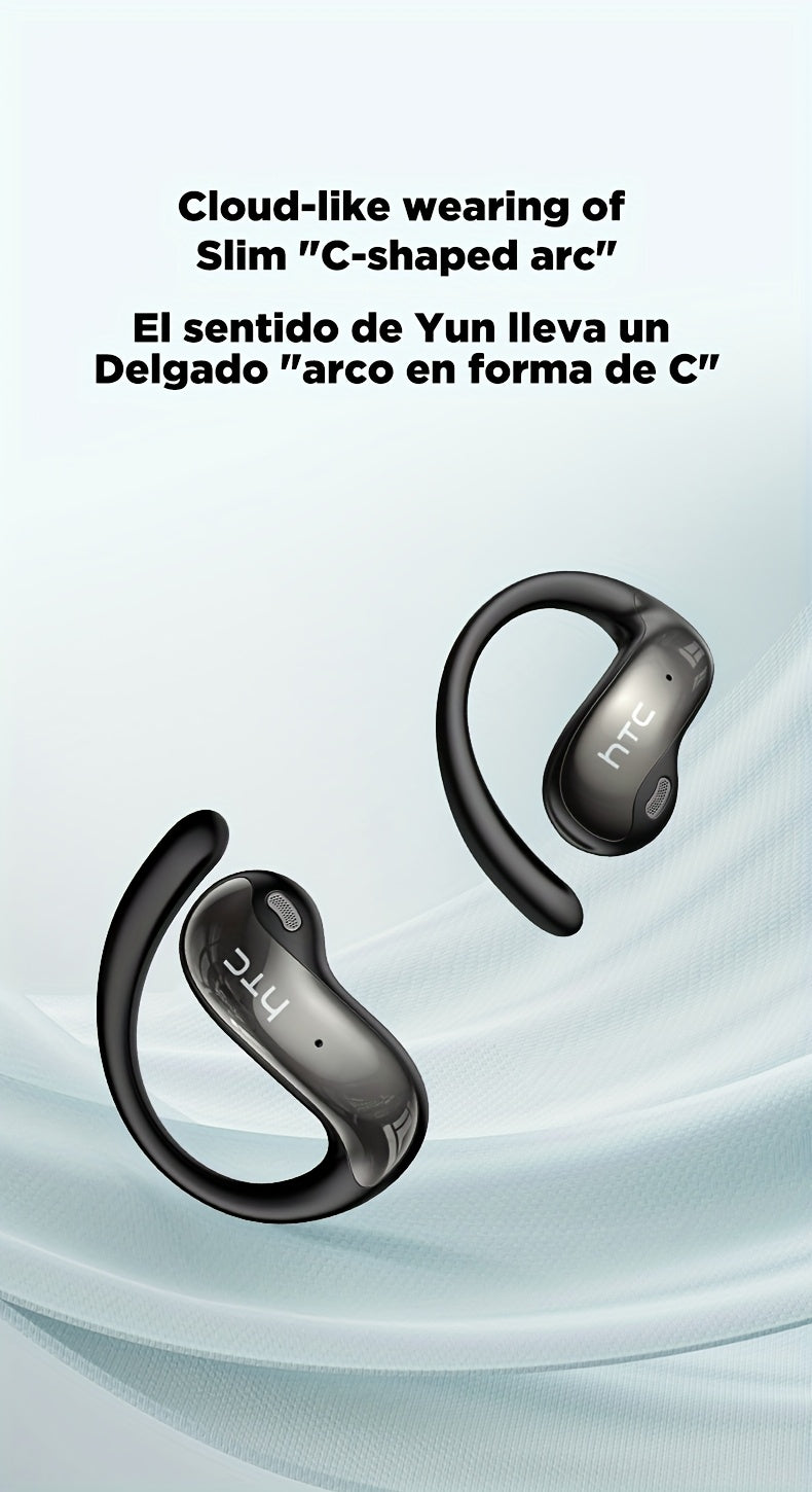 The HTC NE19 New AI Translation Earbuds (TWS) Support 134 Languages, Are Wireless Open-ear, Bluetooth 5.4 HiFi Audio, And Offer Long Battery Life, Making Them Suitable for Sports And Casual Attire. These Hands-free Wireless Earbuds Are Perfect