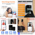 Smart HD WiFi Doorbell, High Quality High-Quality Wireless Camera with Night Vision, Voice Converter, Photos & Videos, 4.3-Inch Screen, 365-Day Standby, Infrared Night Light, Expandable to 128GB Storage, Auto-Recording and Live Call, Home Pet