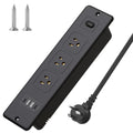 BOCHLION BKL-U58 Recessed Power Strip With 3 Outlets 4 USB Ports, Slim Space Saving Embedded Socket For Home, Office And Hotel Use, 6 Ft Extension Cord