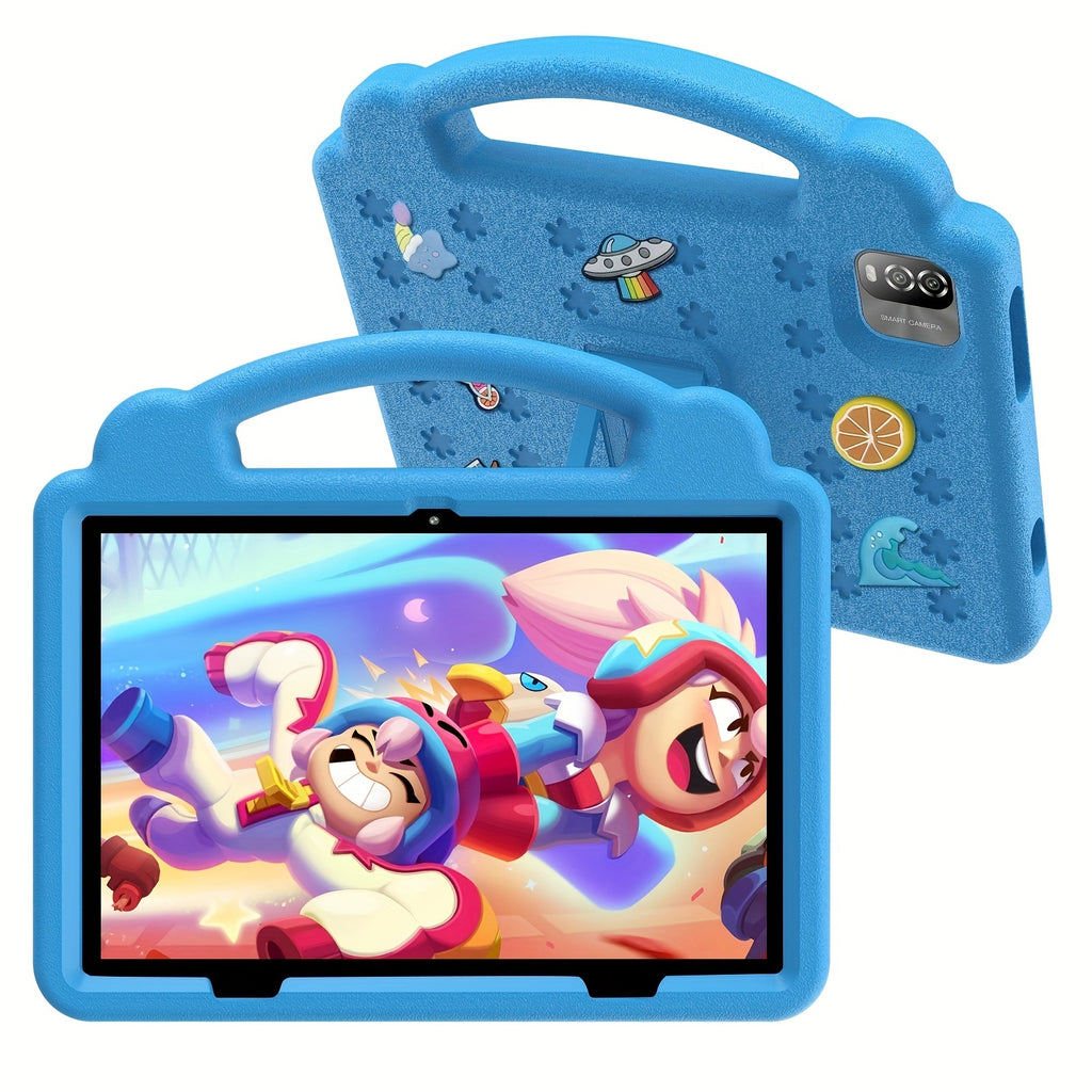 [10.1-Inch Kids' Tablet] Android 15 Tablet, 10.1-Inch Kids' Tablet with Protective Case, 12GB (3GB + 9GB Expandable) ROM, 64GB RAM, Wi-Fi, Dual Cameras, Parental Controls, Pre-Installed Apps And Games, Educational Tablet for Preschoolers with Case, Tablet