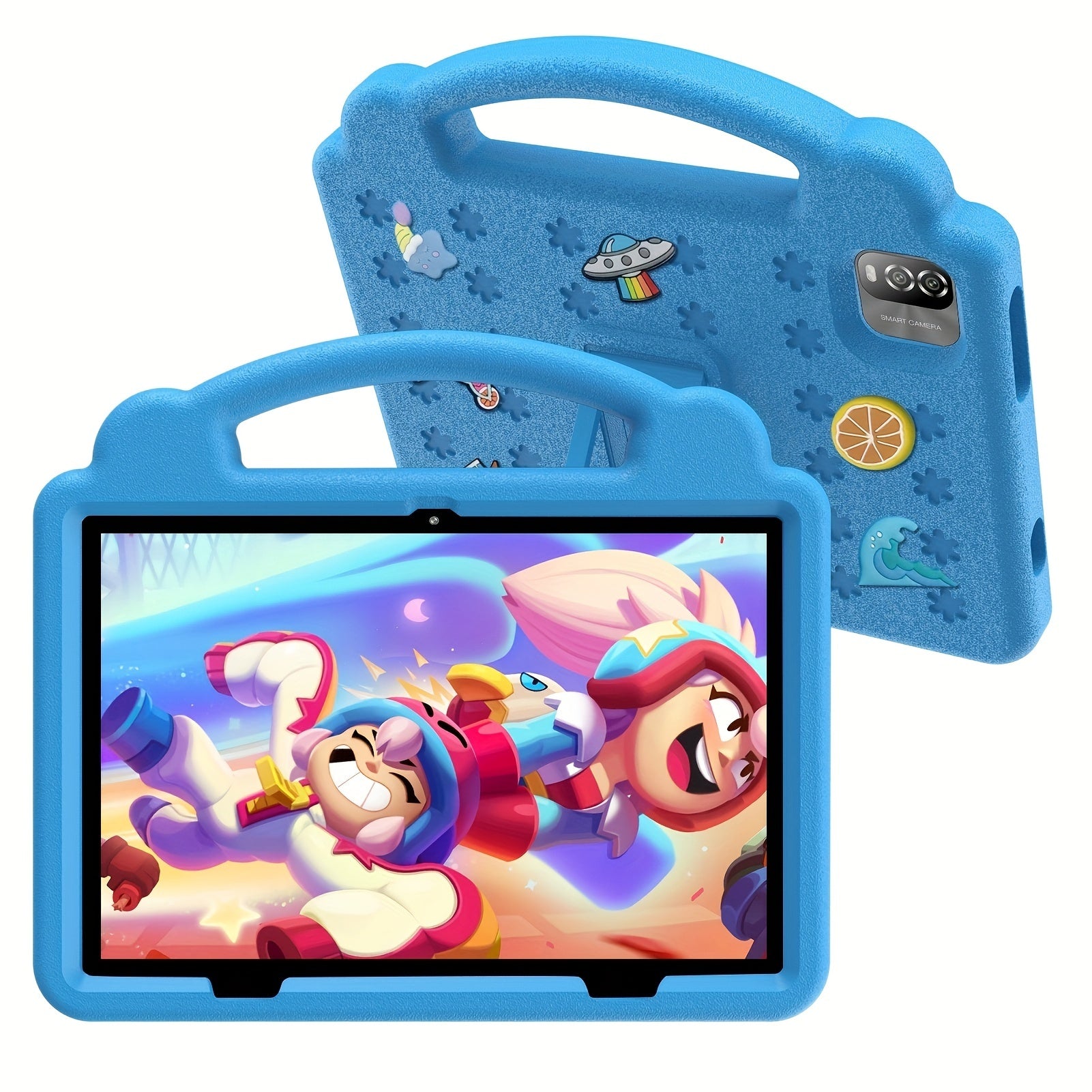 [10.1-Inch Kids' Tablet] Android 15 Tablet, 10.1-Inch Kids' Tablet with Protective Case, 12GB (3GB + 9GB Expandable) ROM, 64GB RAM, Wi-Fi, Dual Cameras, Parental Controls, Pre-Installed Apps And Games, Educational Tablet for Preschoolers with Case, Tablet