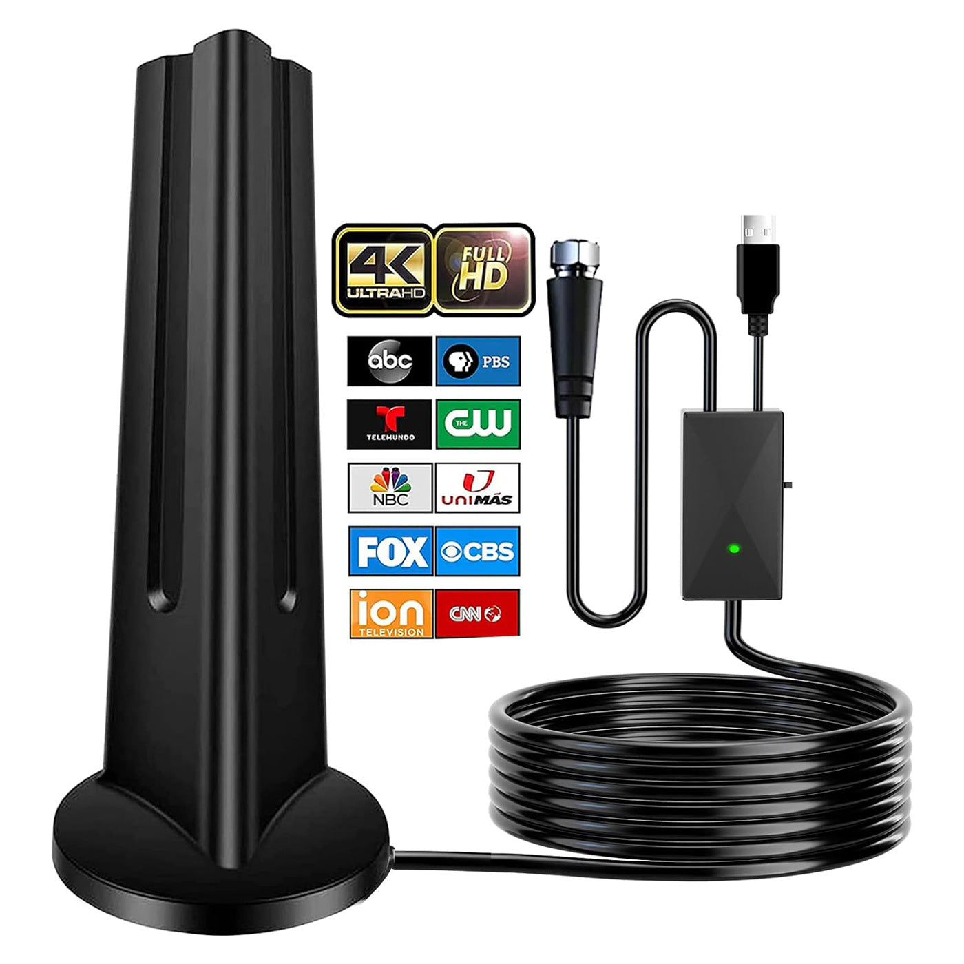 2025 Newest HD TV Antenna up 130 Miles Range-Indoor/Outdoor Antenna Support 4K 1080P All Older TV's & Smart TV, Digital Antenna with Amplifer Signal Booster