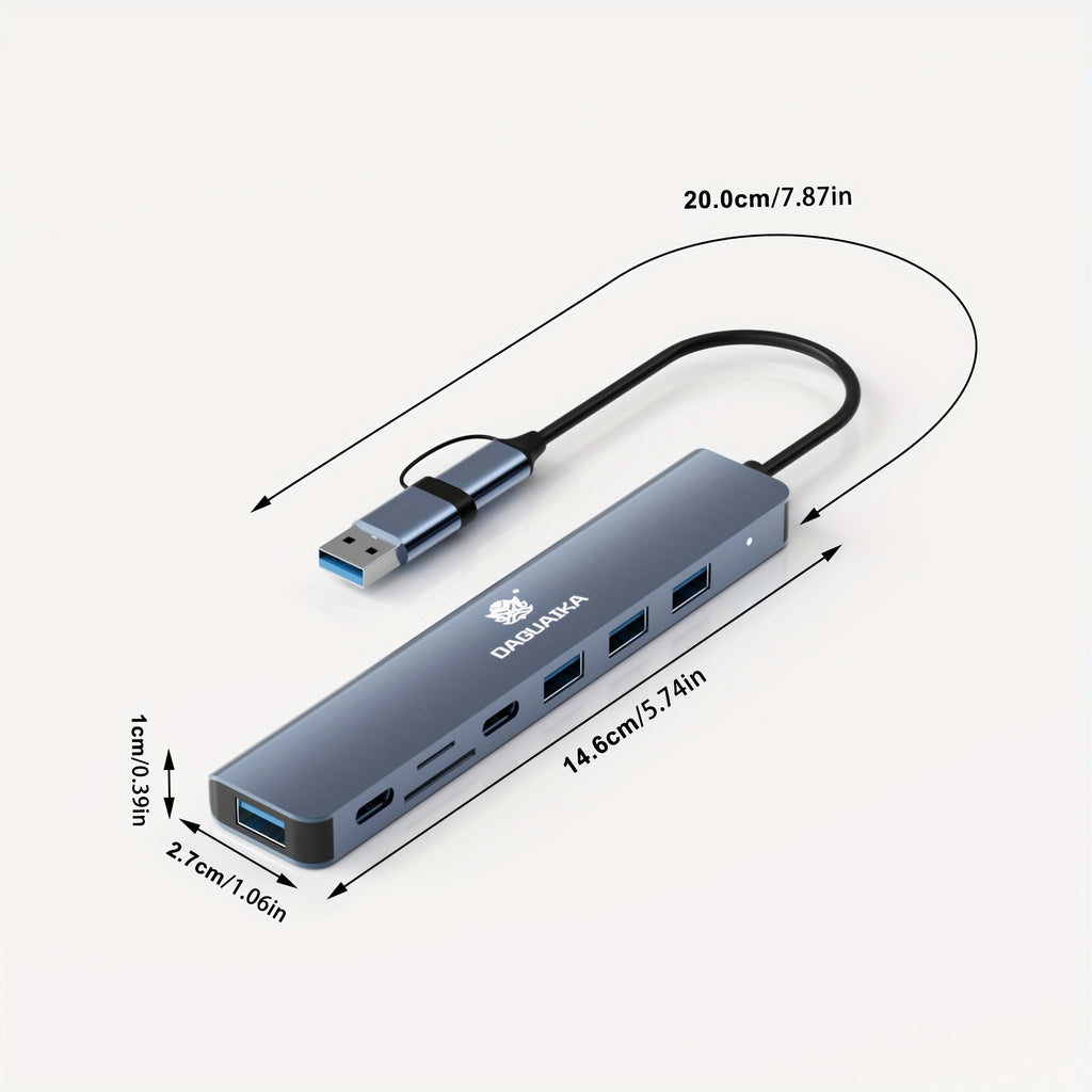 USB 3.0 Type C Adapter Docking Station USB 2.0 Port TF SD Card Reader Audio Output Multi-hub Splitter For Macbook Pro Computer