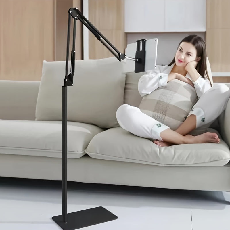 53. 15inches/68. 9inches Multifunctional FlexibleTablet Phone Floor Stand Holder Support Phone Pad Lounger Bed Mount Bracket Live Broadcast Support Fram