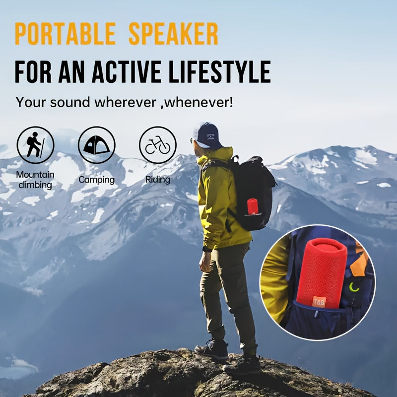 TG365 Wireless Speaker with LED Light | Portable Outdoor Wireless Speaker | Built-In Microphone, TWS Stereo, Supports Audio Cable, Micro SD/TF Card, Hands-Free Calling/Fm/Tf Card/Usb Drive, Enhanced Shock Resistance, Birthday Party Gifts