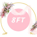 8ft Balloon Wedding Arch Round Background Stand & Square Arch Backdrop Stand, Reusable Event Decoration, Perfect For Weddings, Valentine'S Day, Birthdays, Parties, Friends' Gatherings, Christmas, And Garden Decoration