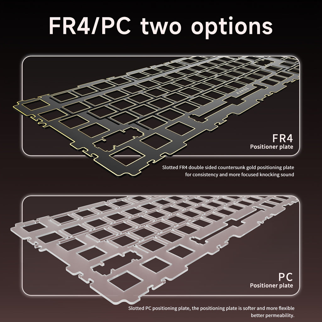AJAZZ AK820/AK820MAX PLUS 75% (Wired/2.4wireless) RGB Gasket Mechanical Keyboard With Volume Knob, South Facing LED, Poron Foam, PBT Keycaps, Programmable Hot-Swap Keyboard