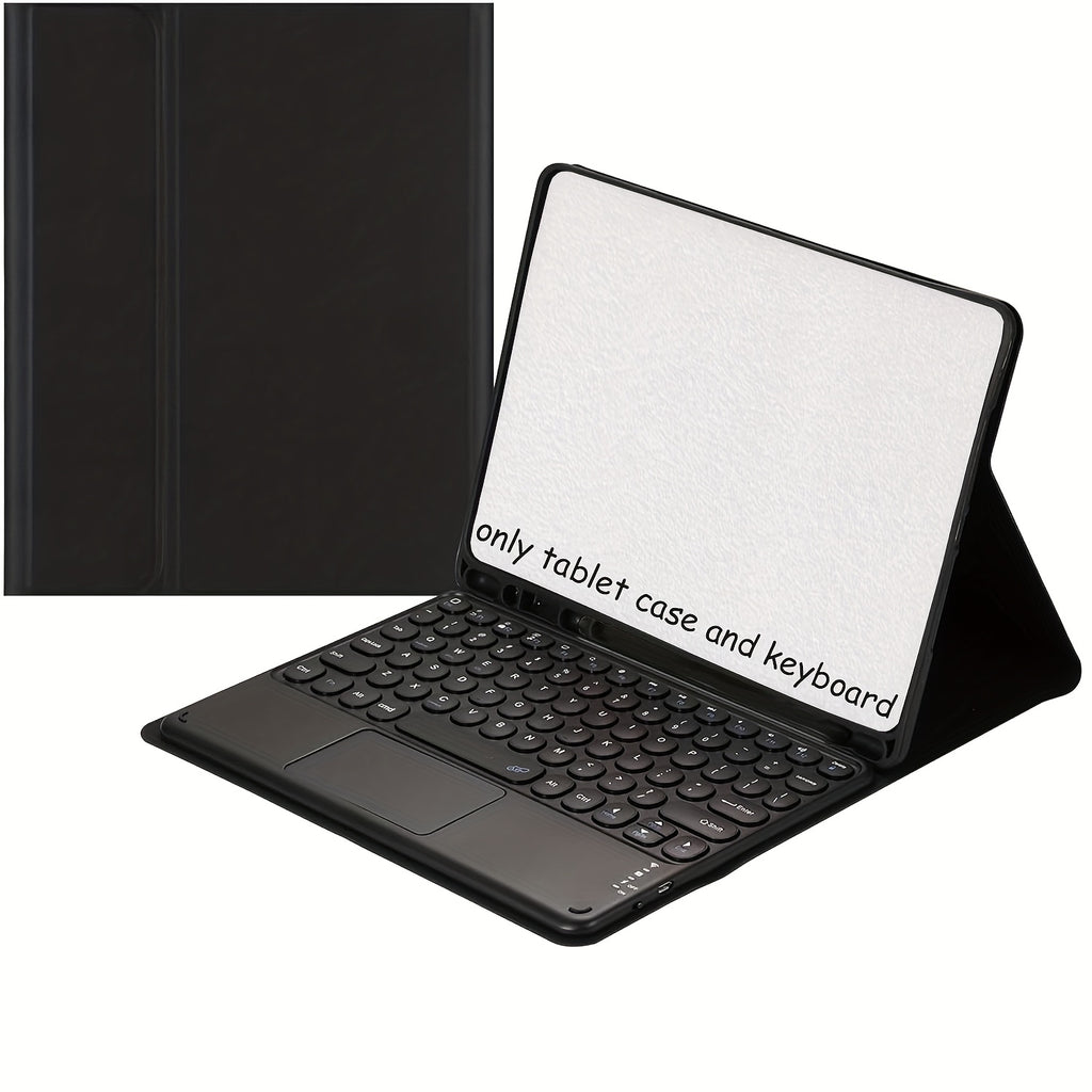 For 11" Tablet Keyboard Case with Multi-Touch Trackpad - Detachable Wireless Keyboard, Auto Sleep/Wake, Smart Folio Cover with Stylus Holder, Light Blue, Tablet Additions | Modern Tablet Case | Durable Tablet Case, Tablet Additions