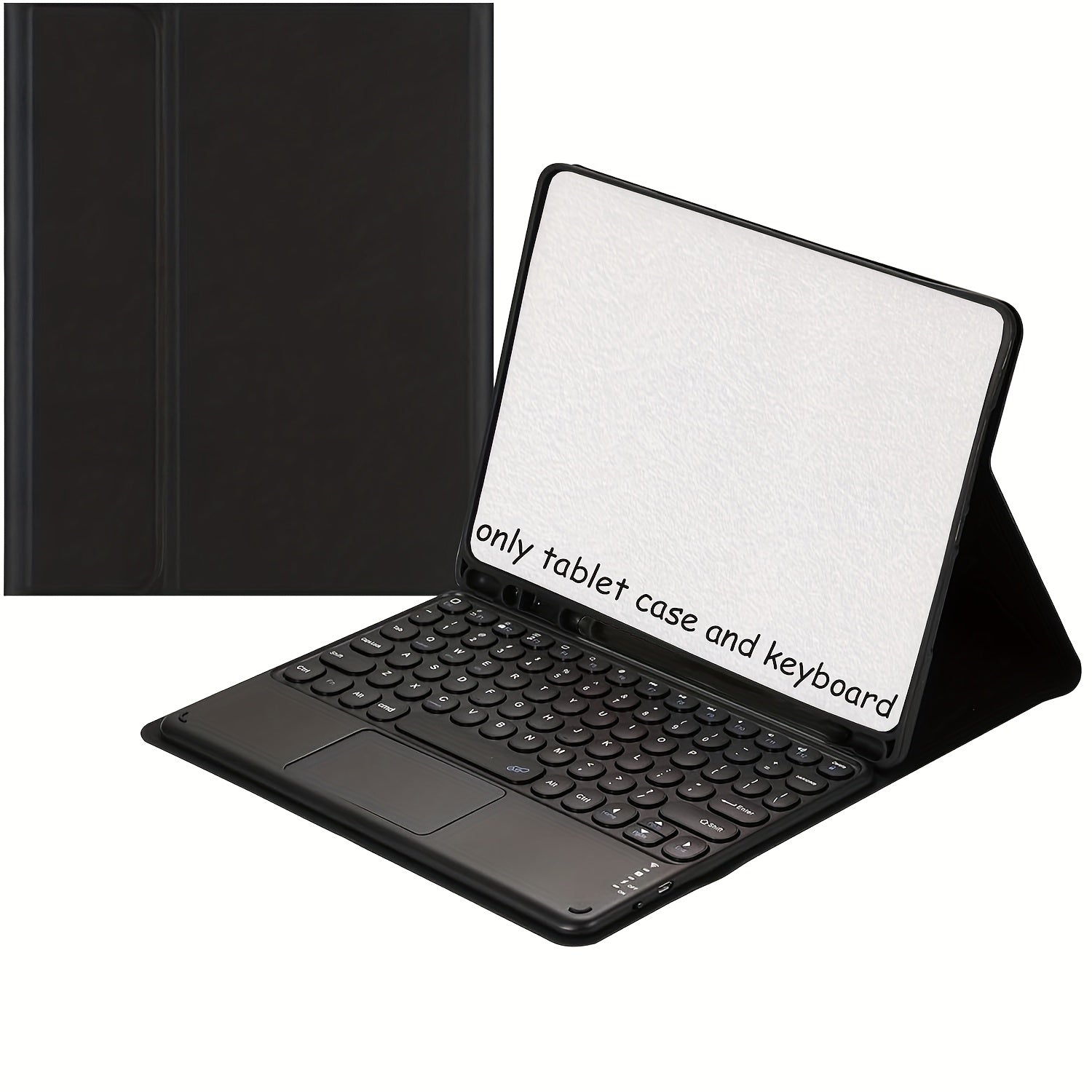 For 11" Tablet Keyboard Case with Multi-Touch Trackpad - Detachable Wireless Keyboard, Auto Sleep/Wake, Smart Folio Cover with Stylus Holder, Light Blue, Tablet Additions | Modern Tablet Case | Durable Tablet Case, Tablet Additions