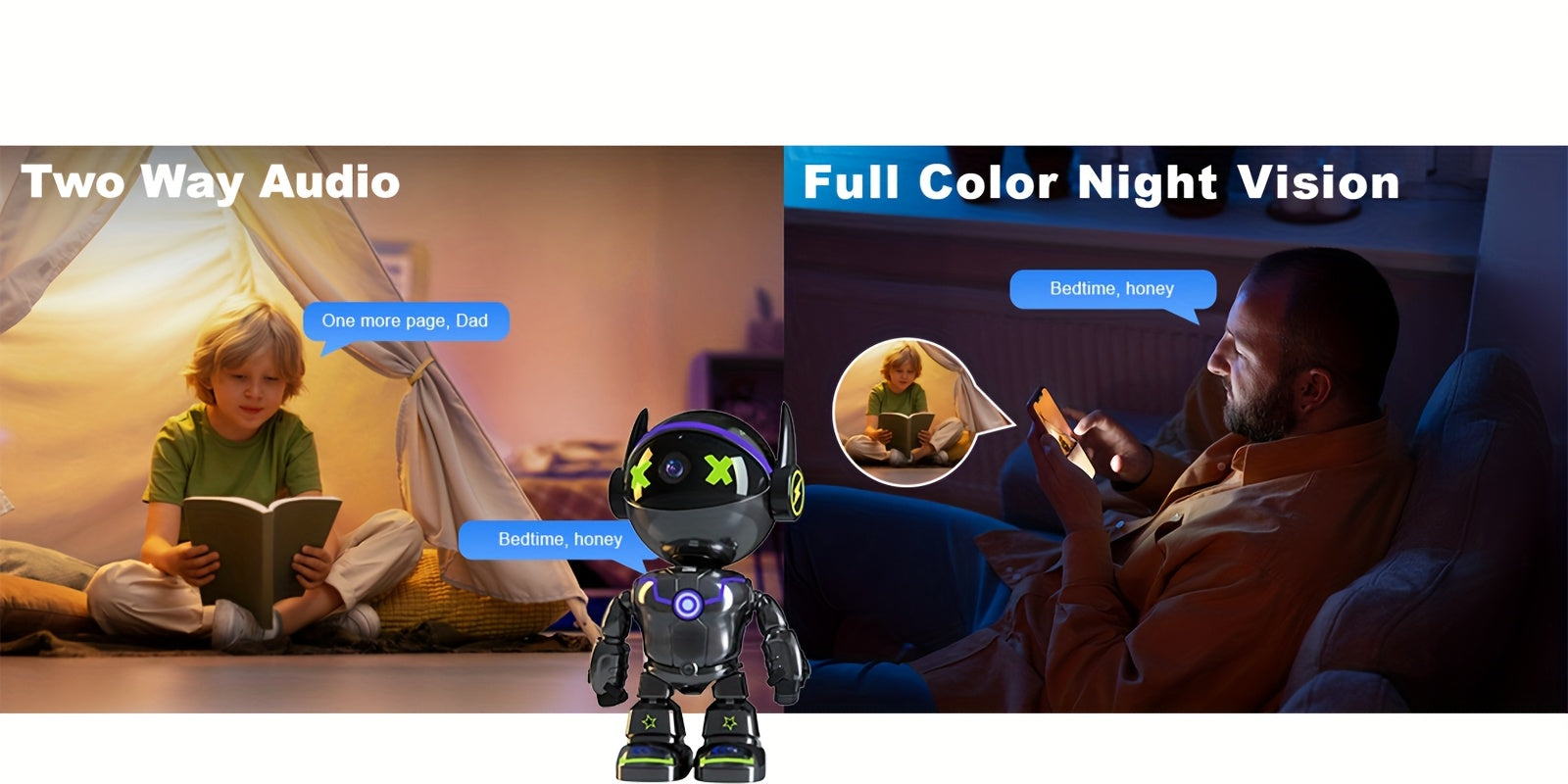 Indoor Security Camera, Pets & Baby Camera Monitor, 4MP QHD, 360° Panoramic Night Vision, 2-Way Audio, Motion Detection Alerts, 5G&2.4GHz WiFi Robot Camera, Alexa Compatible, Pet Camera Indoor With Phone App, Dog Cat Camera, Without Battery
