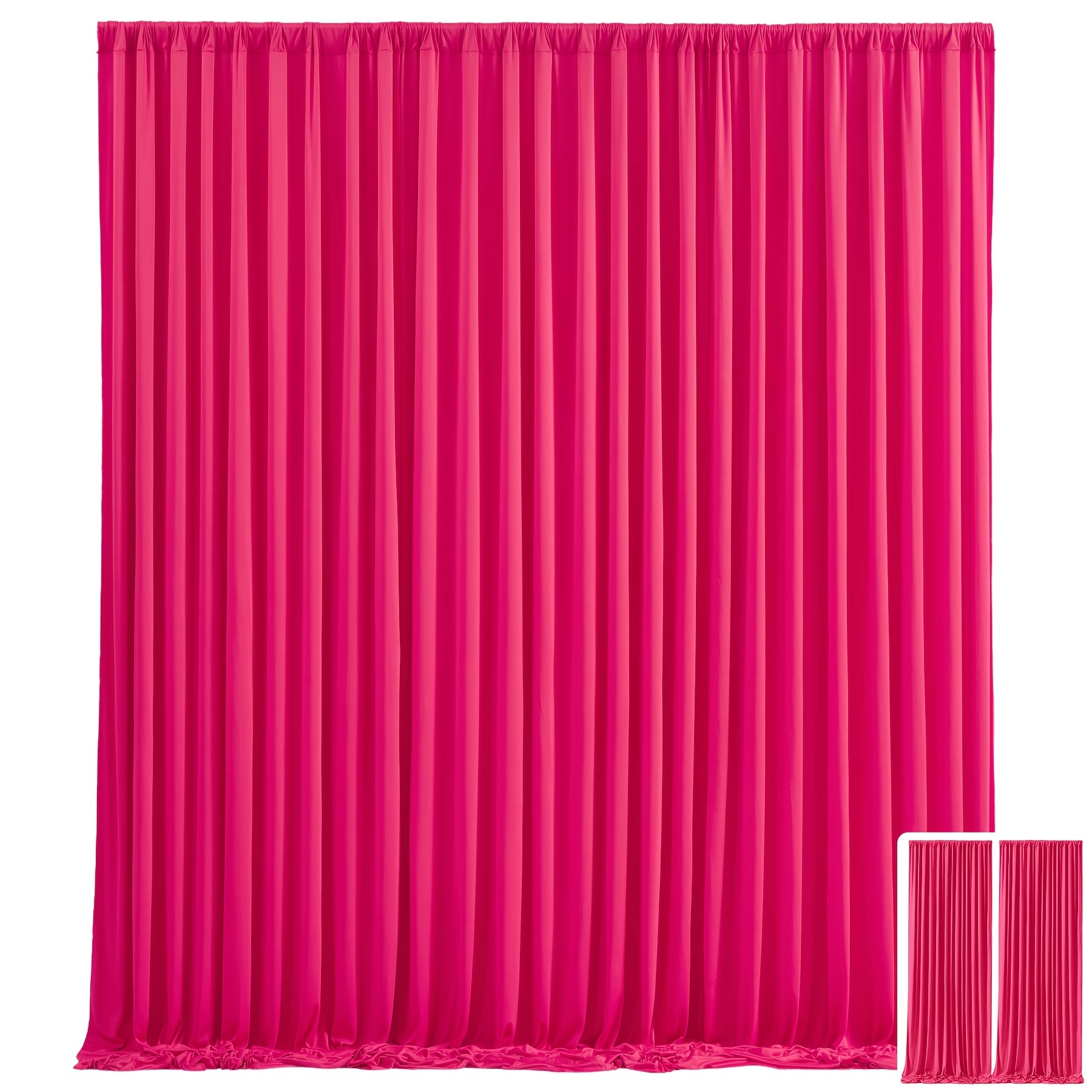 2pcs, 7.2ft*10ft Curtains Backdrop for Wedding Parties, Photo Backdrop Curtains for Wedding Decorations Birthday, Soft And Smooth, Non-transparent Party Decoration Backdrop Curtains, Suitable for Wedding, Birthday, Christening And Other Party