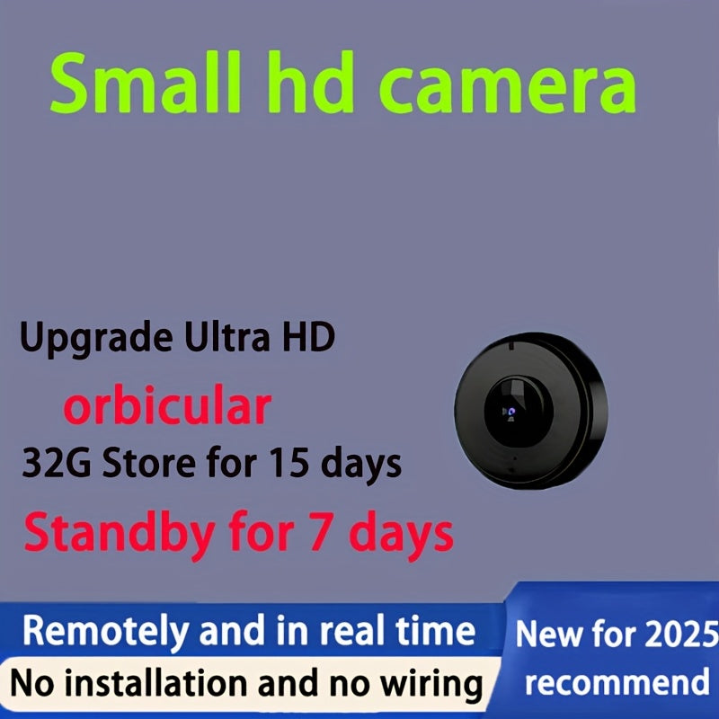 Losing Money.Mini Smart Camera, with WiFi Pet Monitor, Nanny/anti-theft Thief, Automatic High-definition Night Vision And Motion Detection Alarm, Perfect Family Small Camera, The Elderly, Car Monitoring 360-degree No Dead Angle Connection Mobile