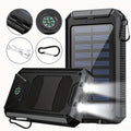 Solar Charger - 45800Mah Power Bank, Portable Solar Phone Battery Panel Charger, QC3.0 Dual USB Port Battery Pack Charger for All Cell Phones & Electronic Devices - Long Lasting, Travel Camping, LED Flashlight