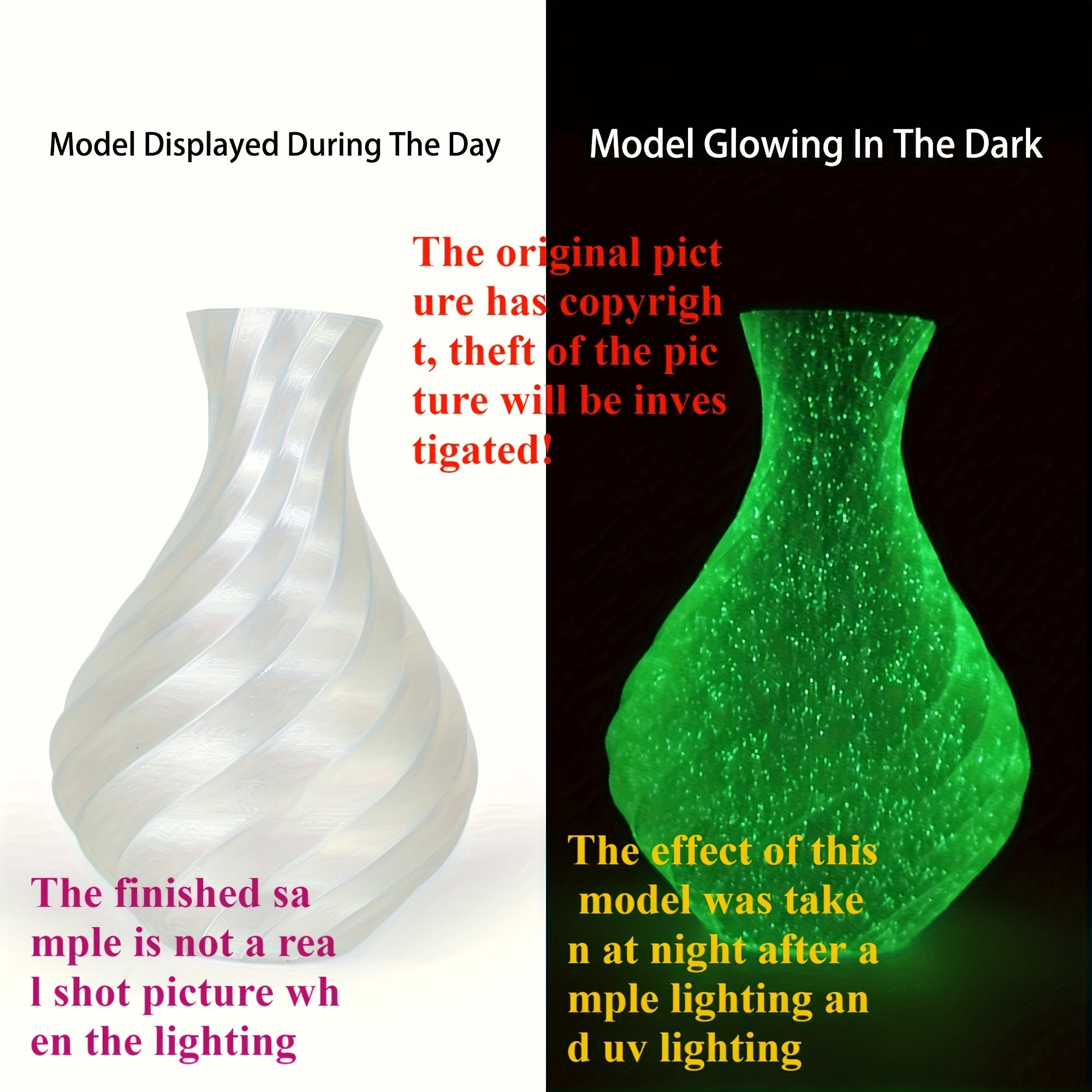 [Glow in The Dark] 1 Roll 3D Printer Filament, 1.75Mm Glow in The Dark Green And Blue, Soft PLA Flexible 3D Printing Filament, Best with UV Lamps, 200G Spool, Dimensional Accuracy +/- 0.02 Mm, Fit Most 3D Printers