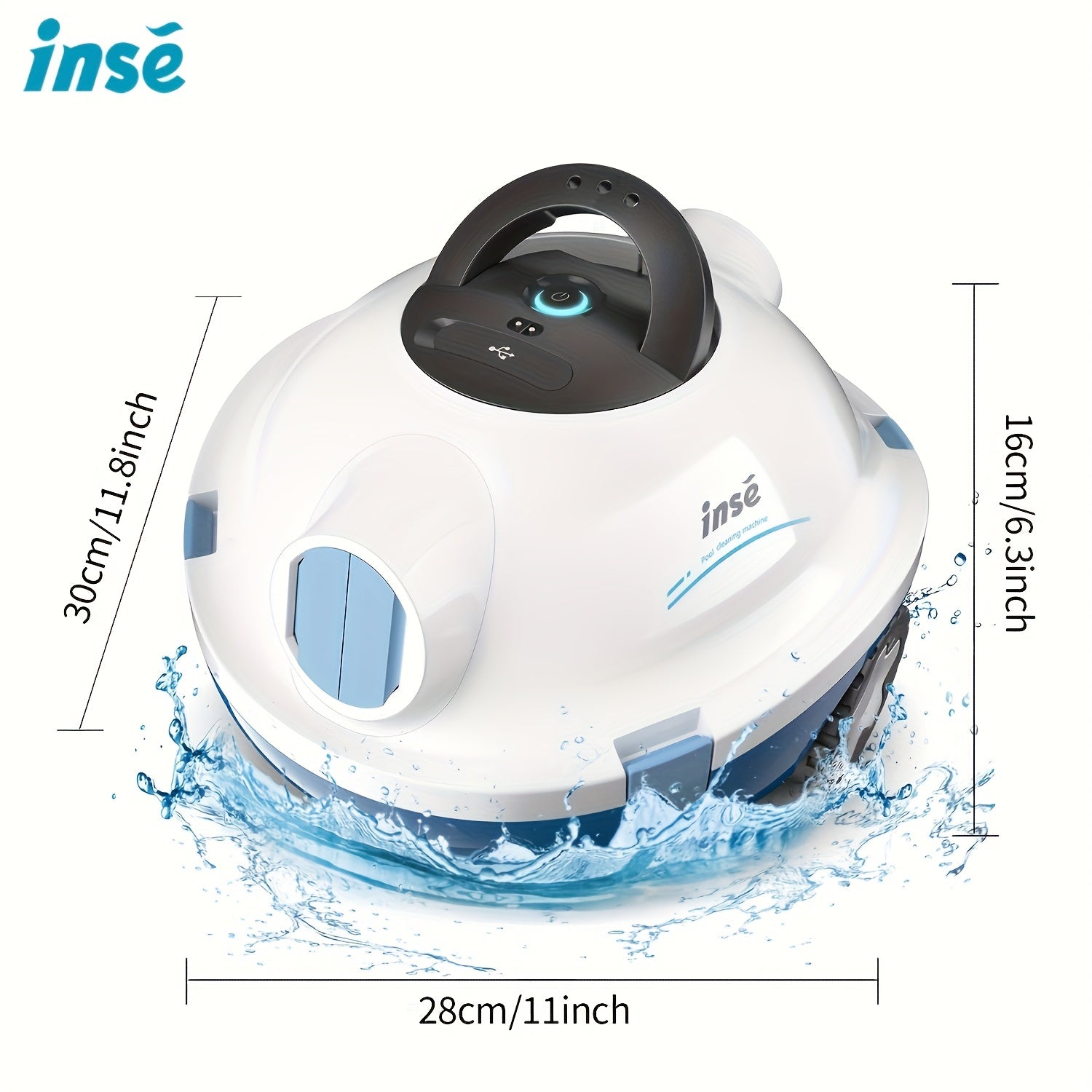 [Smart Pool Cleaning Robot] New Smart Pool Cleaning Robot -Say Goodbye to Manual Cleaning! INSE Cordless Pool Robot Effortlessly Maintains Your Pool with Full Automation, Saving You Time and Effort.Precision Navigation + Powerful Cleaning!Keeps Your Pool