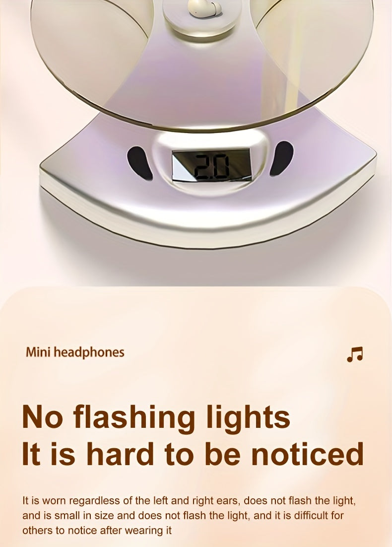 MSHUKCOE Invisible Sleeping Headphones - Ultra Small Mini In Ear Sport 6.0 Bluetooth Wireless Earphones, 6D Bass Sound Effect HIFI Music Earbuds, Low Latency, Dual Noise Reduction, And Sleep/Game Mode, Birthday Gifts for Couples, Students, And Adults