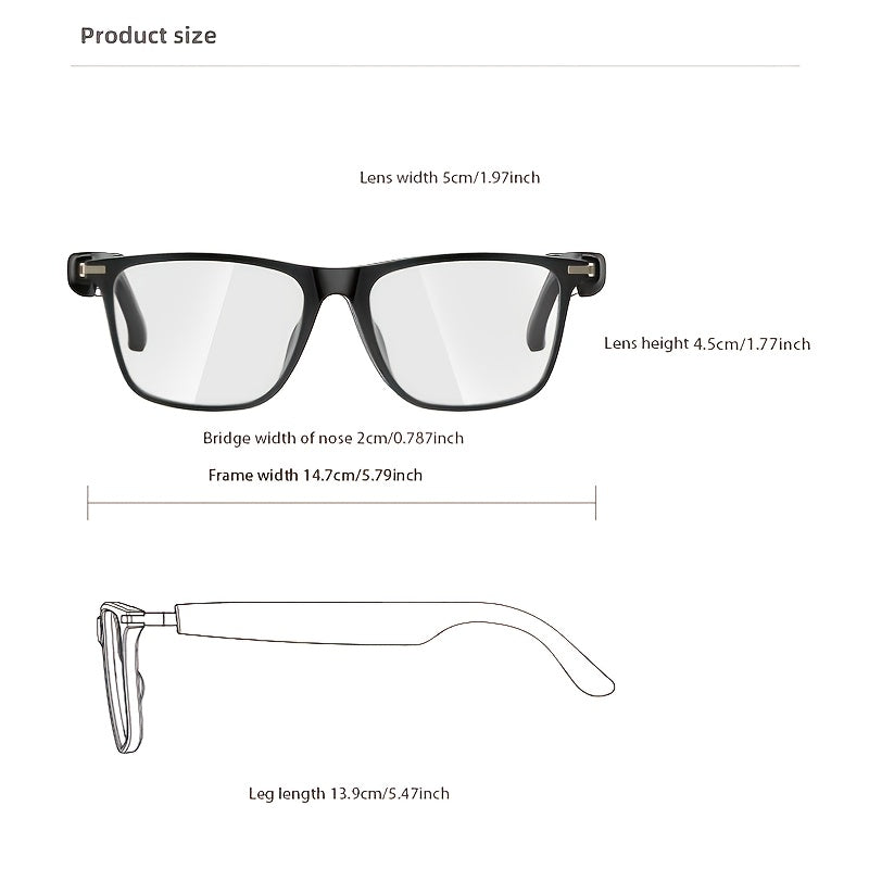 AI Smart Glasses, Smart Glasses With 160 Languages Real Time Translation Support, Chat GPT System, Hvesbsfsy New Multi-functional Audio Glasses For Men And Women, Built-in Microphone And Speaker, HD Voice Calls And HIFI Music Quality