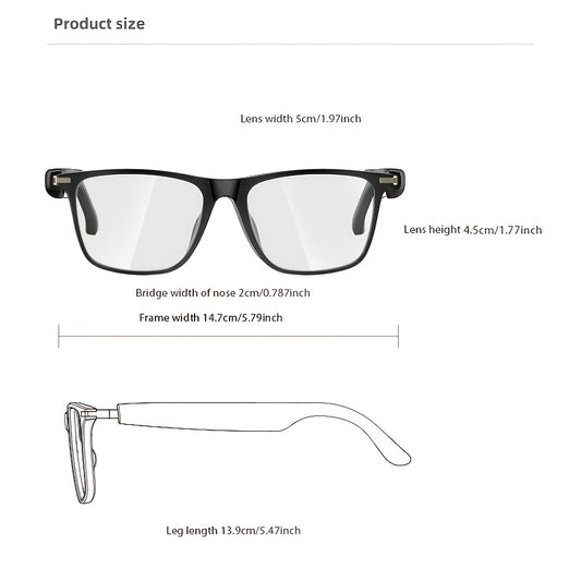 AI Smart Glasses, Smart Glasses With 160 Languages Real Time Translation Support, Chat GPT System, Hvesbsfsy New Multi-functional Audio Glasses For Men And Women, Built-in Microphone And Speaker, HD Voice Calls And HIFI Music Quality