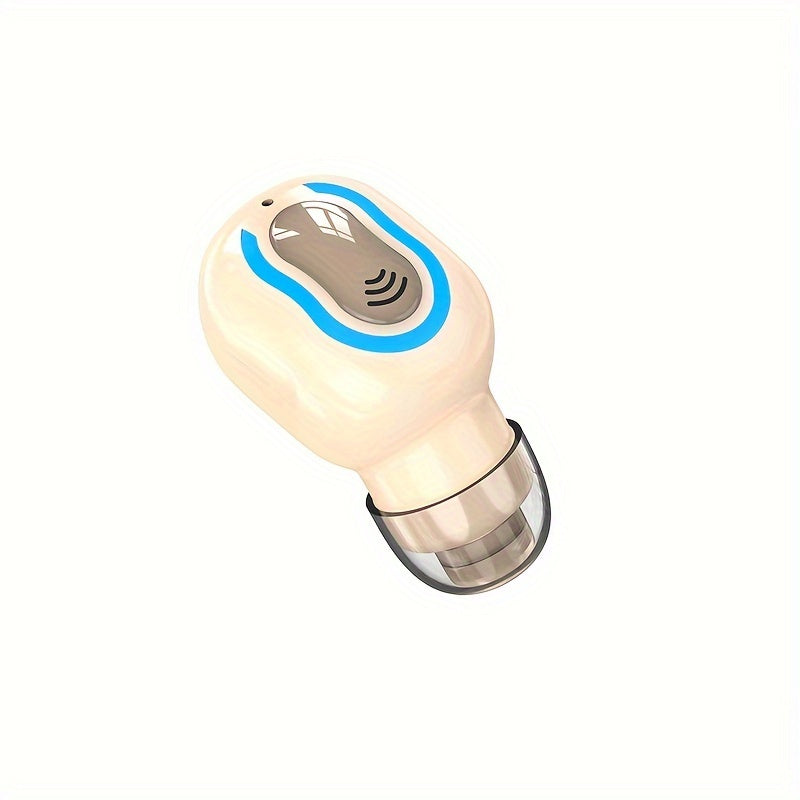 1 Pc Wireless Earphone Long Standby With Microphone Mini Invisible Headset  In-Ear For Running Gym Exercising Cycling Sports For IOS/Android