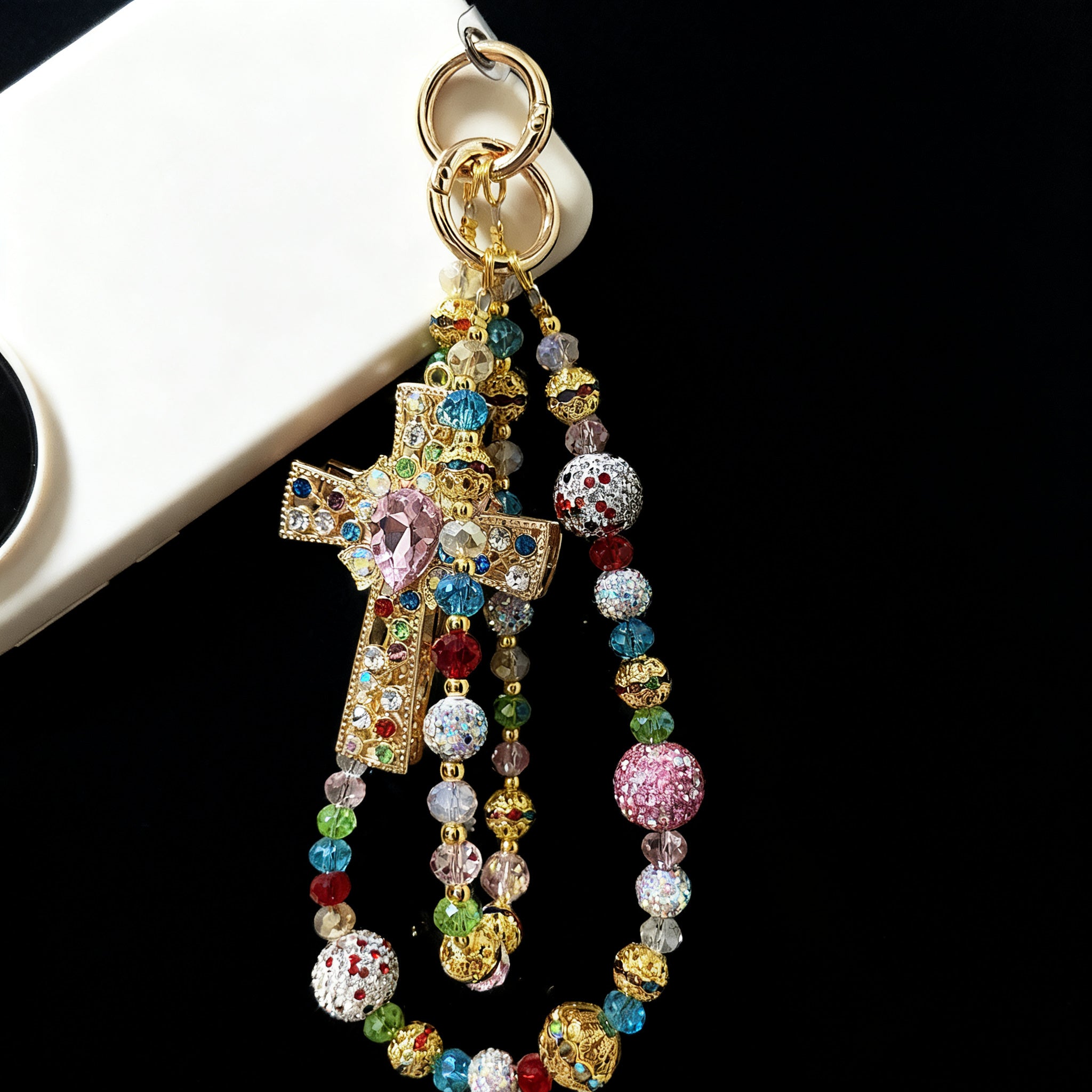Shining Heavy Industry Cross Phone Chain High-End Luxury Keychain Mini Bag Chain Rich Lady Chain Women Keychain Pendant Fashion Bag Decoration