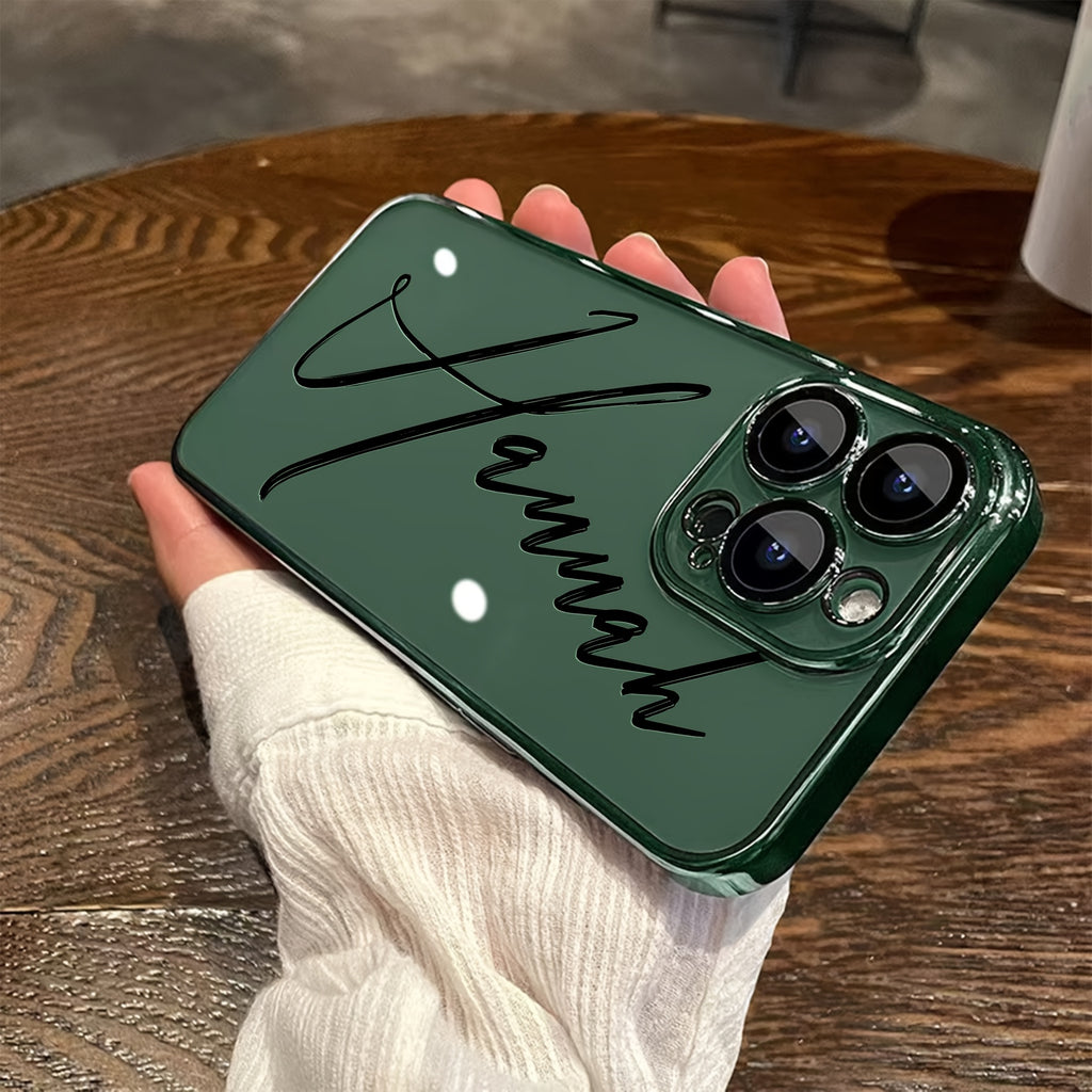Phone Case - Customizable DIY Name Phone Case Featuring Calligraphy Design, for Iphone 17, 16, 15, 14, 13, 12, 11 Pro Max Plus Air, for Samsung Galaxy S25/ S24/ S23/ S22/ S21. Transparent Printed Phone Case, Perfect Surprise Gift