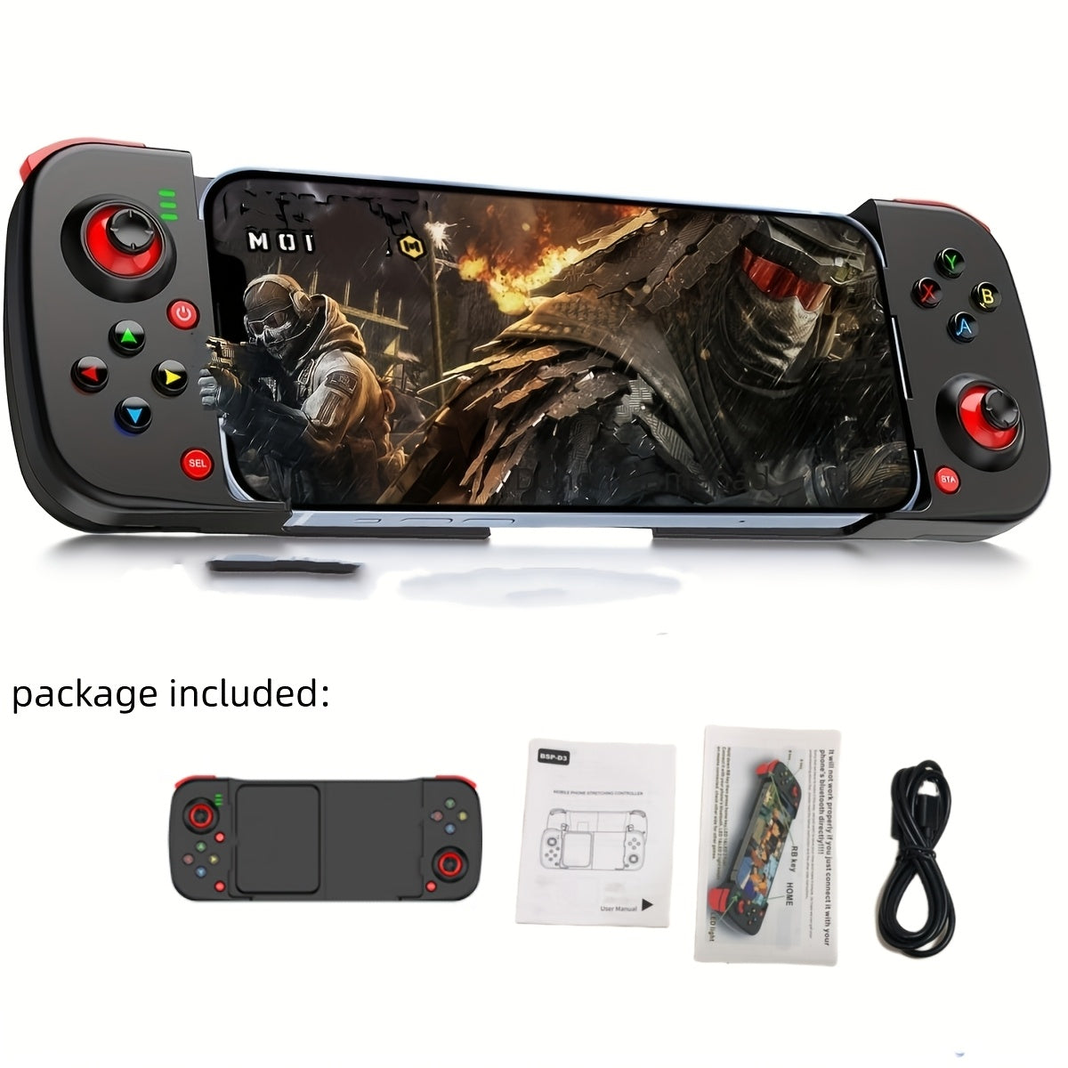 Wireless Gamepad for iPhone/ for Andriod/ for Steam Deck/ for PC Table Mobile Phone Controller Wired Game Controller Festival Gift