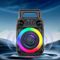 Portable Wireless Speaker with Microphone & Bass - Compatible for Outdoor/for Street Karaoke, TWS Stereo Sound, TF/SD Card Player, Low-Power Amplifier (<5W) - - PA System for Parties, Singing, Computer, DVD
