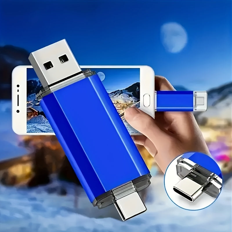 KOOTION USB C Flash Drive 128GB/64GB/32GB | Double C Type High Speed OTG Thumb Drive, 2 in 1 USB 2.0 Dual Interface, Metal Memory Stick, Photo Stick, Suitable for Android Smartphones and Tablet