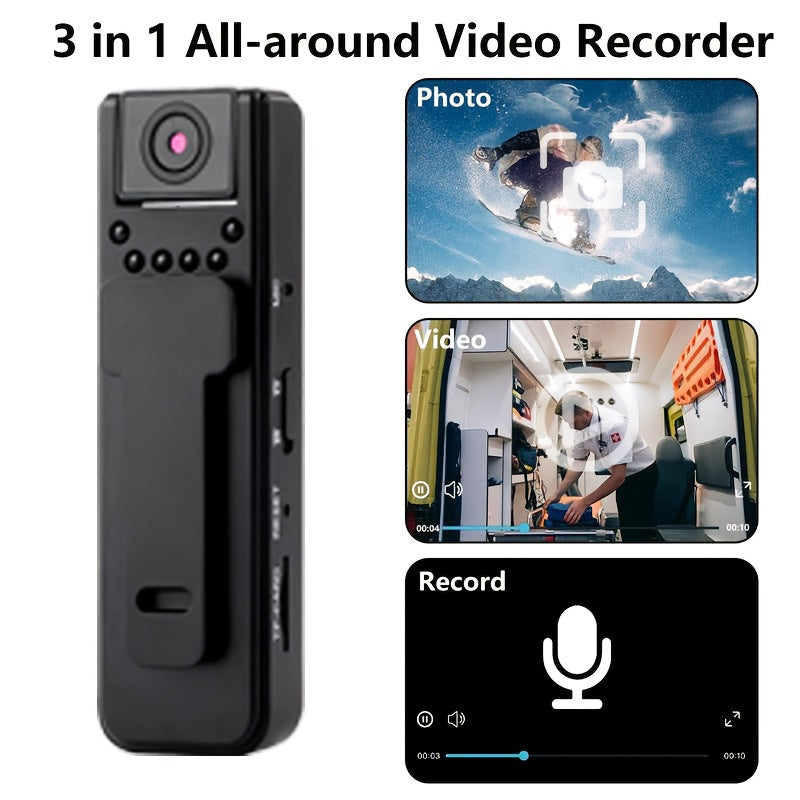 NEW HD Night Vision Body Camera, Portable Clip-On Outdoor Sports Camera, Professional Outdoor Sports Camera