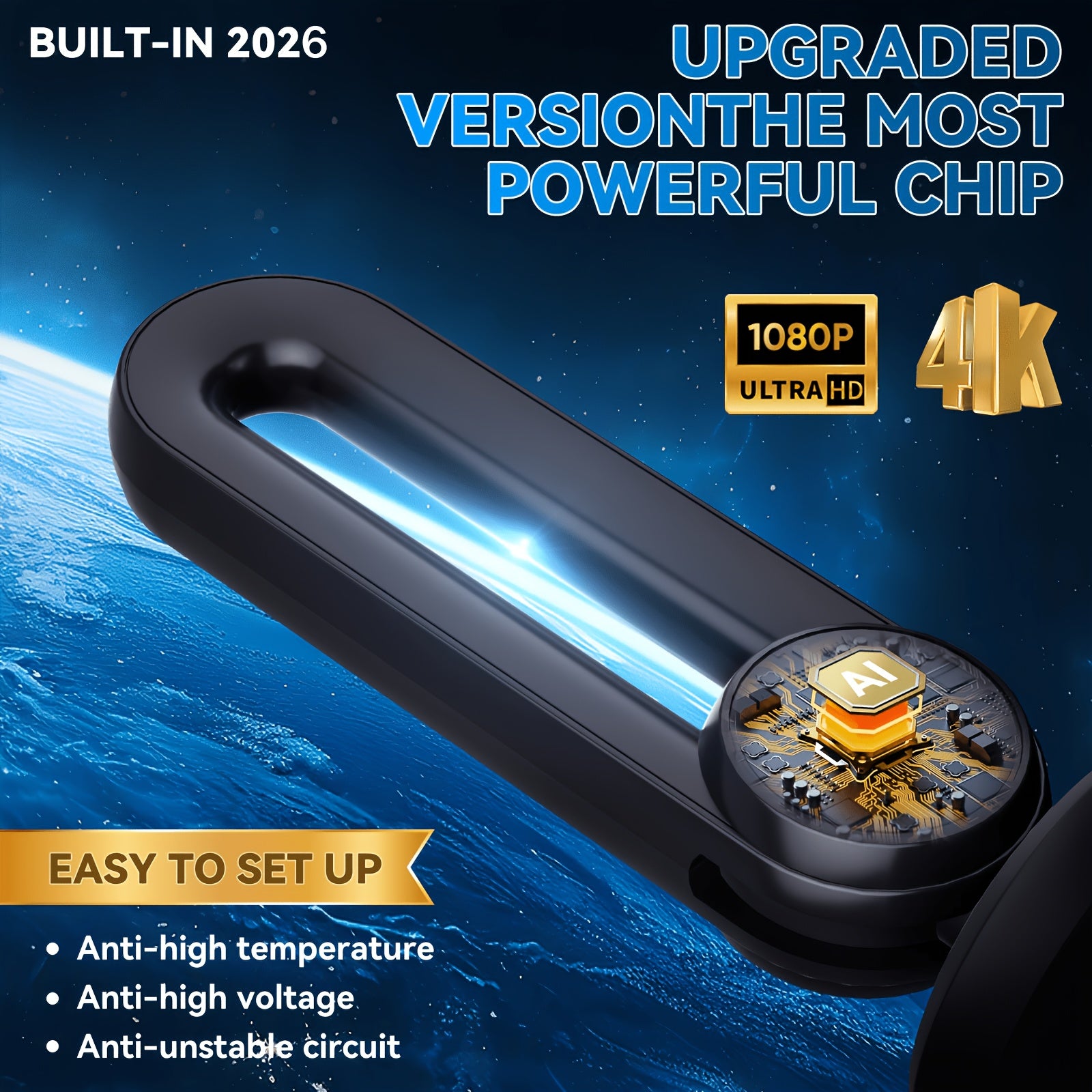 2026 Upgraded HDTV-09 MAX Digital TV Antenna, 250 Miles Long Range, USB Powered, 180° Rotatable, Strong Magnetic Base Mount Anywhere Easily Attach Behind Your TV, Indoor Outdoor Use for Smart & Legacy TVs, Home Car RV, 1080P Full HD 4K UHD Reception