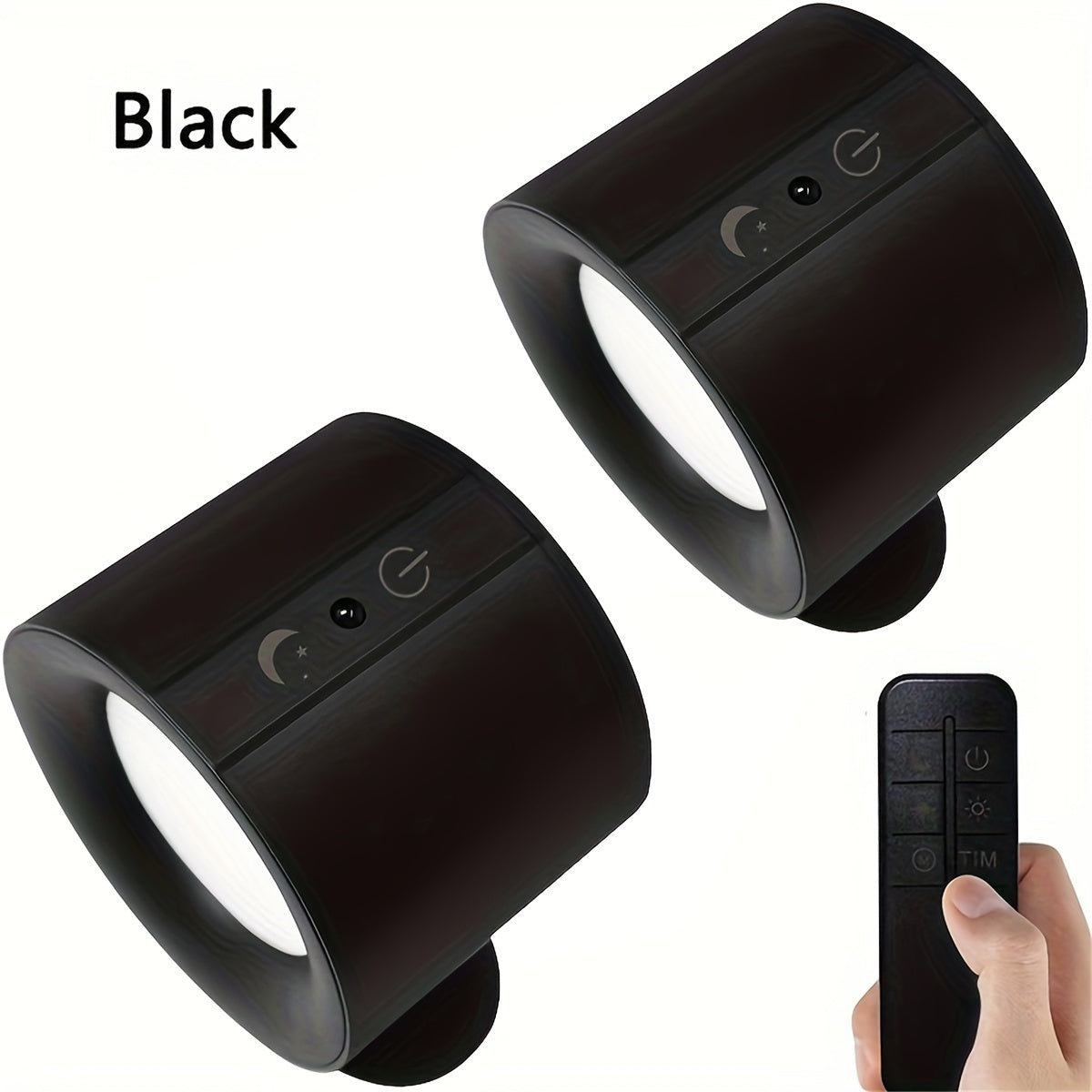 2-Pack GVTCO Modern LED Wall Sconce Smart Light, Innovative Decorative Strip Light with Remote Control, Room Bedside Wall Lamp, USB Rechargeable Touch 3-Level Dimmable Tri-Color Temperature Corridor Light, 360° Rotatable Magnetic Reading Light