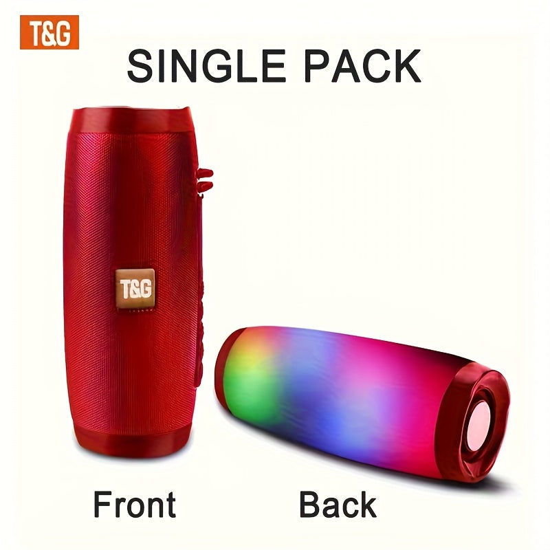 TG157 Portable Wireless Speaker, 5.0 LED Flash, 10W Dual Speakers, 3-5 Hours Playback Time, TF Card Support, AUX/USB/FM Radio, 1200mAh Rechargeable, Compact Design, Suitable for Outdoor Camping and Travel