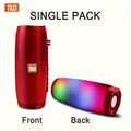 TG157 Portable Wireless Speaker, 5.0 LED Flash, 10W Dual Speakers, 3-5 Hours Playback Time, TF Card Support, AUX/USB/FM Radio, 1200mAh Rechargeable, Compact Design, Suitable for Outdoor Camping and Travel