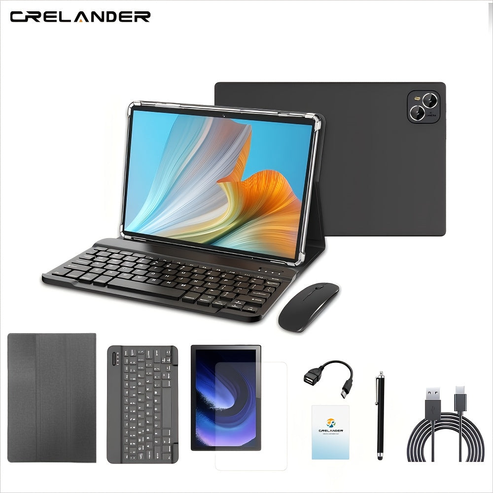 10.1-Inch Android Tablet, a Versatile 2-In-1 Device with Keyboard, Mouse, And Case, Featuring 6GB RAM And 128GB SSD, 1280X800 IPS HD Touchscreen, Dual Cameras, Wifi, And 4G LTE Support. Ideal for Home And Personal Use, Tablet, Pad