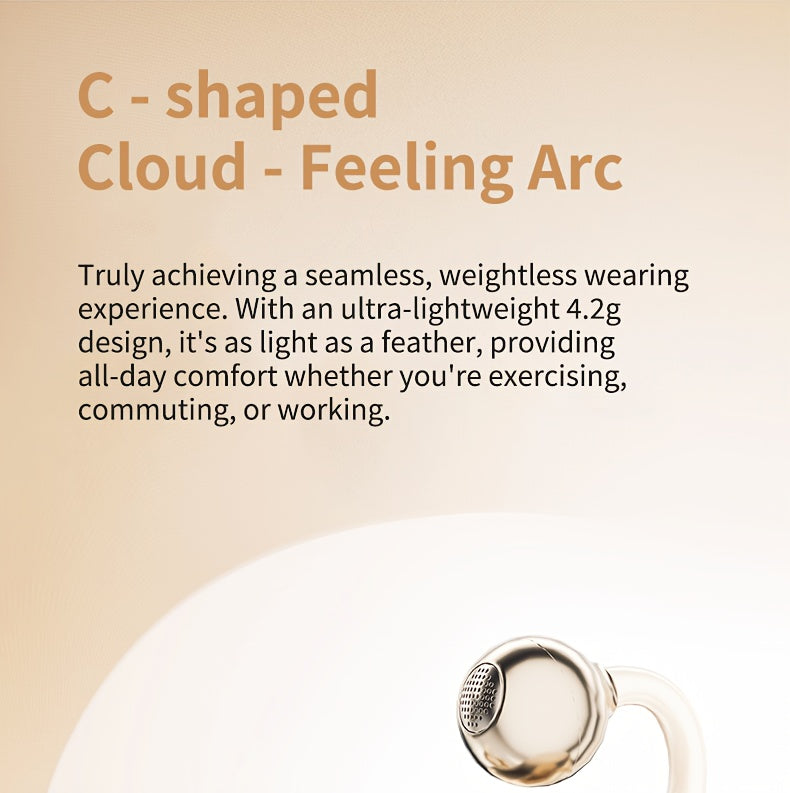 [Acer] True Wireless Earbuds with Microphone, TWS Semi-In-Ear Headphones with ENC Noise Cancellation, Touch Volume, Wireless Sports Earhooks, LED Display Charging Case, Half Open Back, HD Talk, Compatible with Mobile Phones, Rechargeable Battery