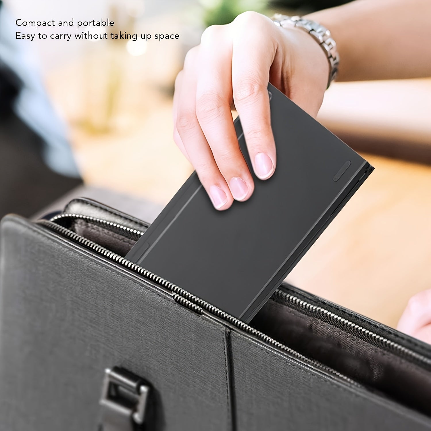 Ultra-thin Wireless Foldable Keyboard, Rechargeable Magnetic 7.3mm Ultra Slim and Compact Keyboard with Media Hotkeys for Computer Desktop PC Laptop Smart TV