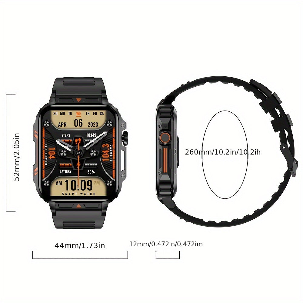 SENBONO Men'S Smart Watch Featuring Wireless Calling, a 340Mah Battery, Fitness Tracking for Steps, Calories, And Distance, Weather Updates, Notifications, Alarm, And Watch Faces for Sports
