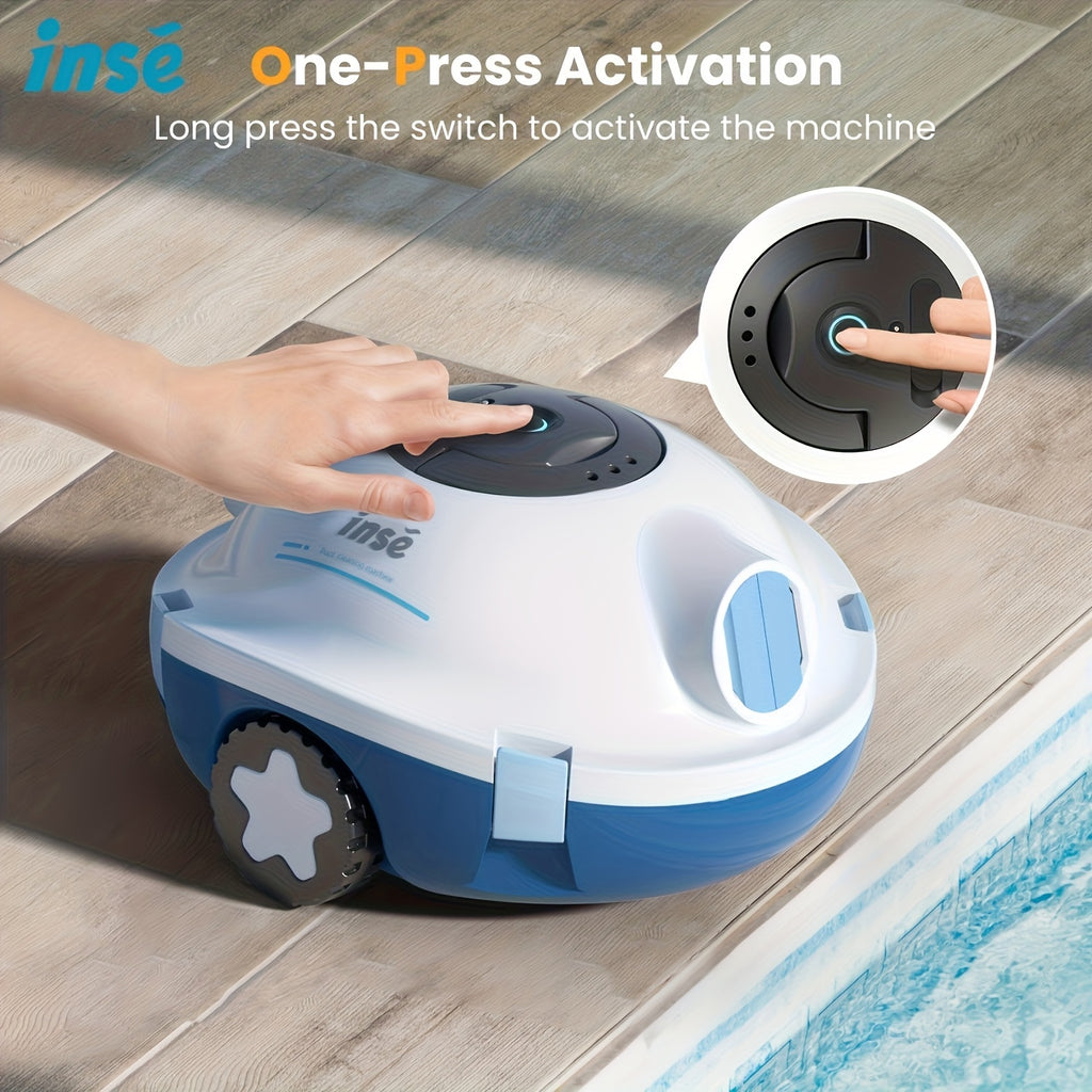 [Smart Pool Cleaning Robot] New Smart Pool Cleaning Robot -Say Goodbye to Manual Cleaning! INSE Cordless Pool Robot Effortlessly Maintains Your Pool with Full Automation, Saving You Time and Effort.Precision Navigation + Powerful Cleaning!Keeps Your Pool