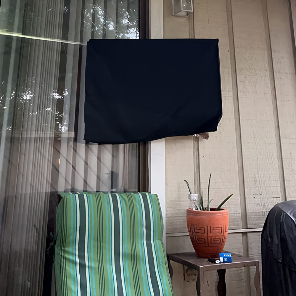Outdoor TV Cover, Roll Up Front Flap With Non Scratch Soft Liner Protect LED Screen, Zipper Access Weatherproof TV Protector, Outside Television Cover Fit Wall Mount