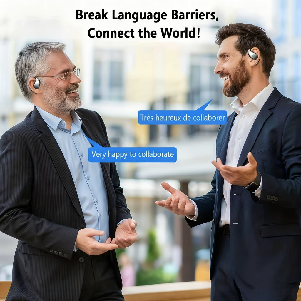 2026 AI Real-Time Translation Earphones: Support 156 Languages And Accents with Triple Real-Time Translation, Wireless Earphones Compatible with IOS And Android, Travel, Business, And Study Translation Device
