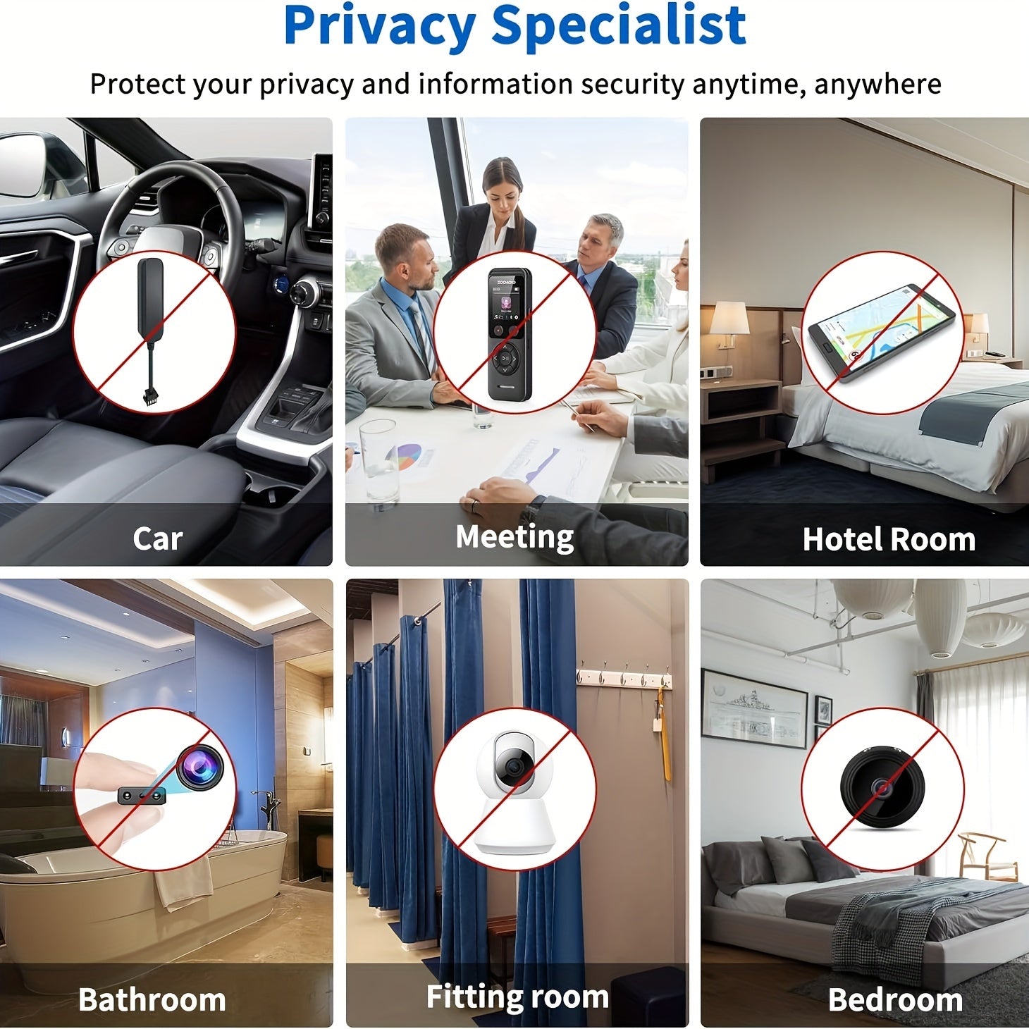 2026 Latest Hidden Camera Detectors With OLED Screen, Anti Spy Detector, Bug Camera Detectors, Car Hidden Detector, Infrared Detector, RF Detector, Anti Eavesdropping, Finder Device, Anti Tracking For Travel, Office, Hotel