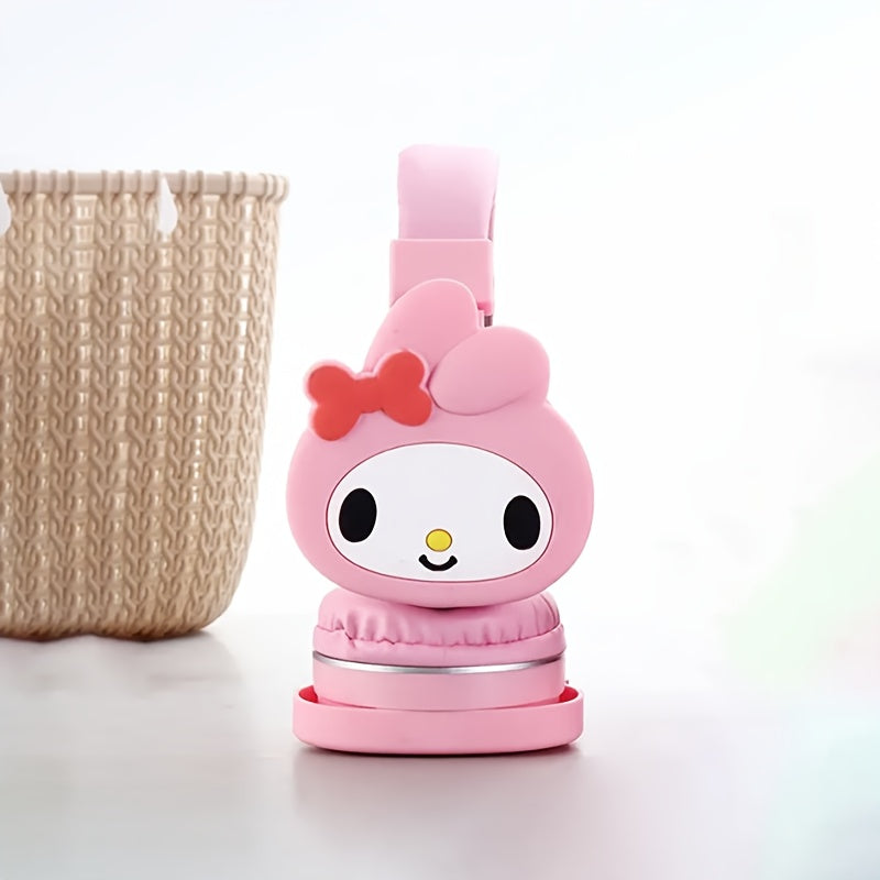 Sanrio Kuromi And My Melody Cute Design Wireless Headsets With Cute Patterns Unique Style Easy To Carry Foldable, Scalable Smart Call, Suitable For Daily Sports, Outward Learning, Festival Gifts