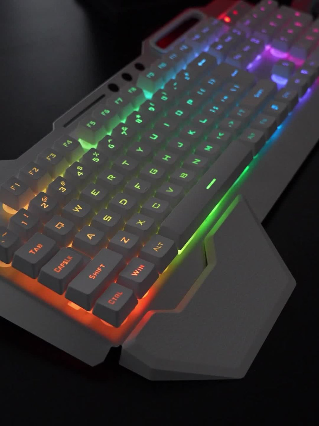 Wireless Gaming Keyboard And Mouse Combo Featuring a Rainbow Backlight, Rechargeable Metal Panel, And Mechanical Feel, Designed for Gamers Using Laptops Or Pcs
