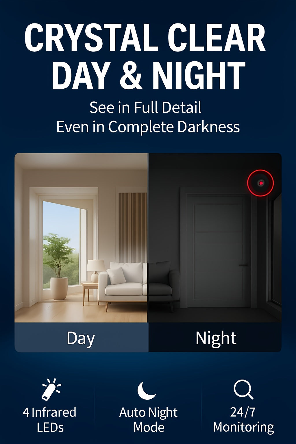 Halloween Special Offer!  Wireless Surveillance Camera - Full-Color Night Vision, Two-Way Voice Call, Motion Detection, Built-in AP Hotspot, Internet-Free Viewing, Real-Time Monitoring for Home, Family, And Pet Safety
