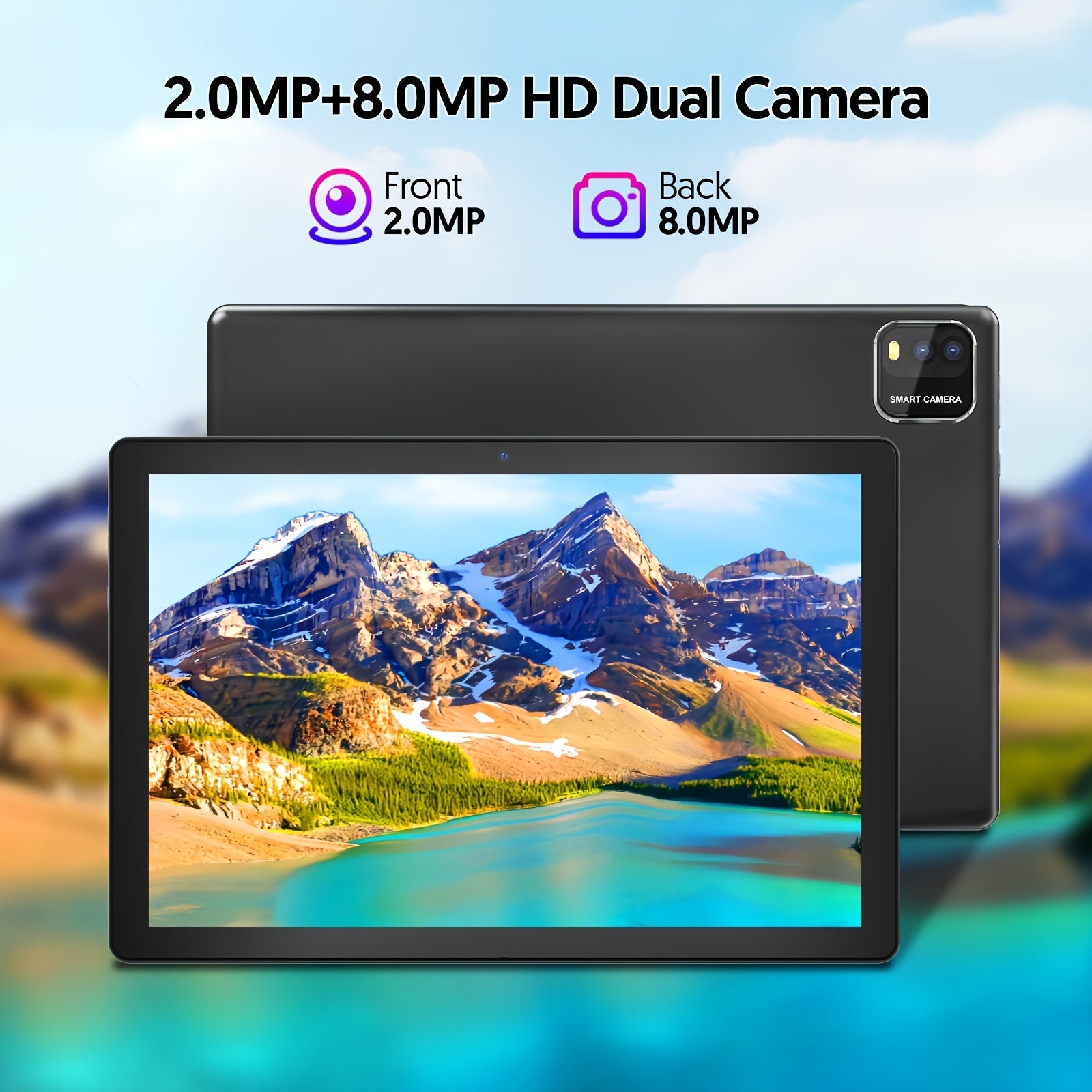 Android 15 Tablet Latest Tablets, 10 Inch Tablet 12(3+9)GB RAM 64GB ROM 1TB Expand, 6000mAh Battery 2 In 1 Tablet With Optional Keyboard, Case, Stylus, 4-Core Tablet PC, WiFi, 2MP+8MP Dual Camera, 1280 * 800 FHD IPS Screen
